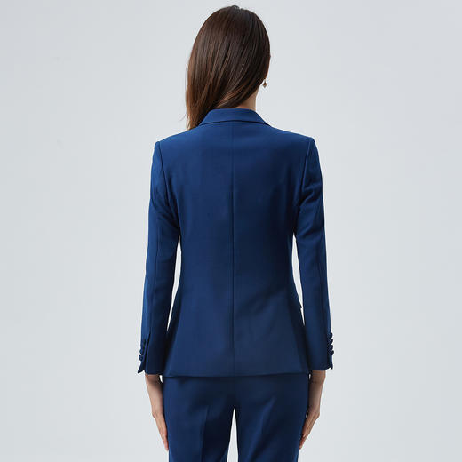 【上衣+裤子】罗蒙西装套装抗皱微弹双排扣气质通勤商务休闲两件套女 商品图1