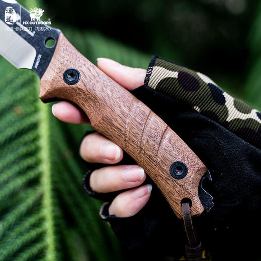 汉道步兵直刀胡桃木手柄户外生存刀 商品图4