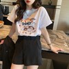 夏季白色t恤女短袖甜酷薄款宽松卡通印花棉体恤上衣 商品缩略图3