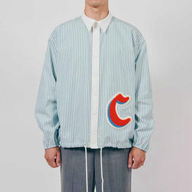 DIGAWEL  L/S Shirt jacket 复古拼色教练衬衫夹克 条纹外套