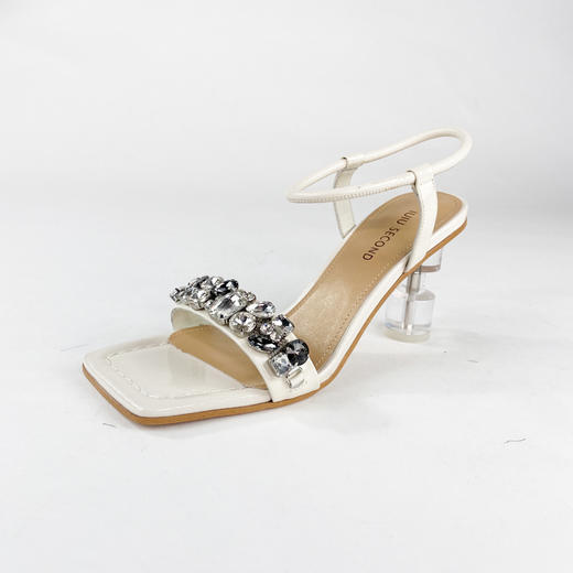 IUIU SECOND夏季时尚仿钻方头中跟凉鞋 商品图5