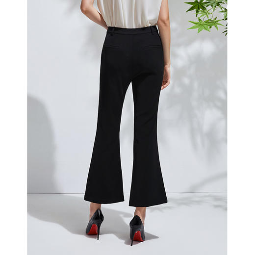 EITIE爱特爱春季新款洋气显瘦通勤百搭时尚开叉喇叭裤长裤女 商品图4