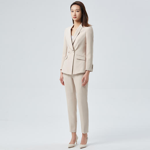 【上衣+裤子】罗蒙女士西装套装时尚气质OL简约垂顺抗皱西服两件套 商品图2