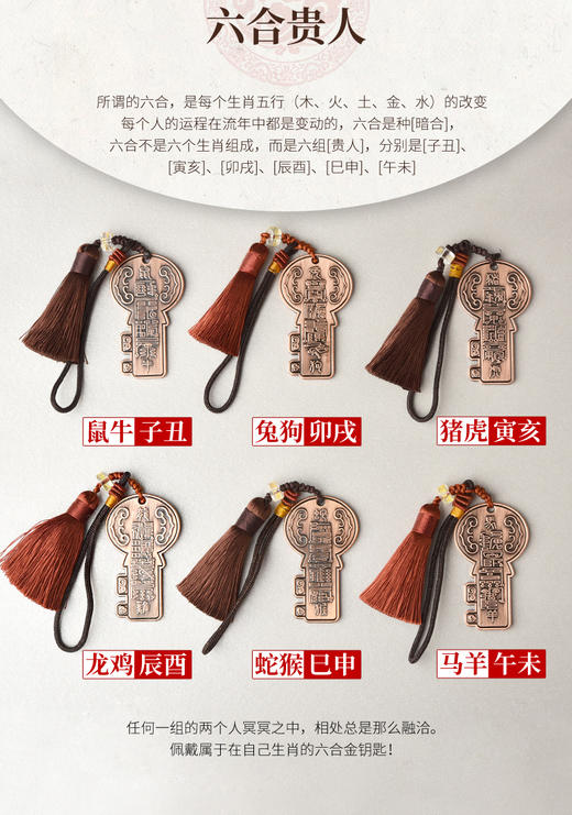 老元吉 十二生肖六合cai库挂件，可做钥匙扣可做包挂 商品图2