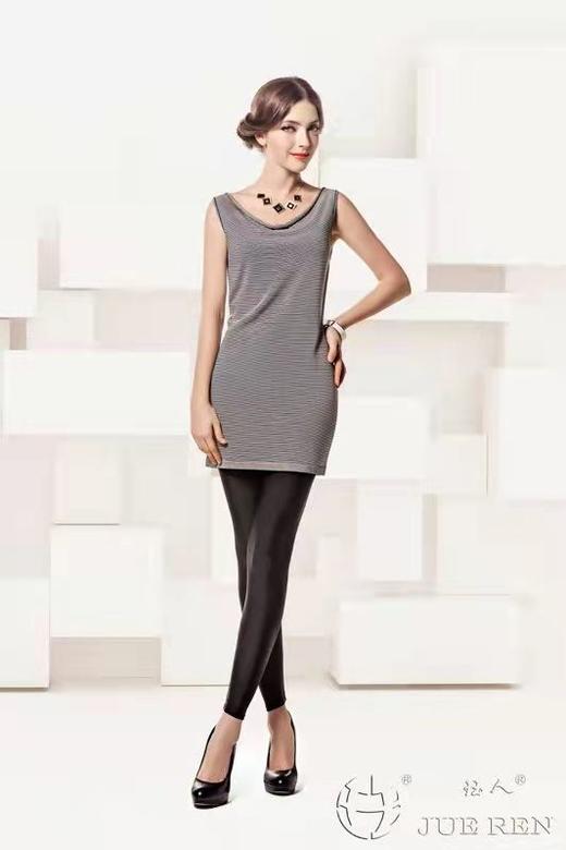 5F  针织桑蚕丝荡领无袖长款 商品图0