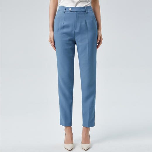 【上衣+裤子】罗蒙西服套装女士纯色简约商务通勤OL优雅气质两件套 商品图3