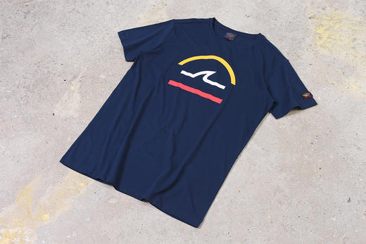 鲨鱼 鱼鳍弧形线条纯棉 圆领短袖T恤 特惠 PSS118 商品图4