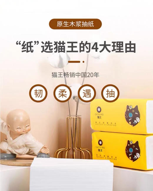 1F 猫王抽纸360张*10包（四层） 商品图0