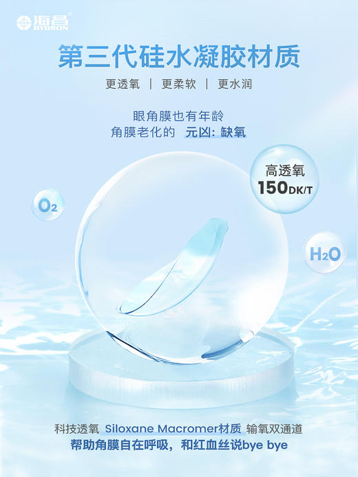【蓝片】海昌Flyone-O2light系列隐形眼镜日抛30片装 商品图2