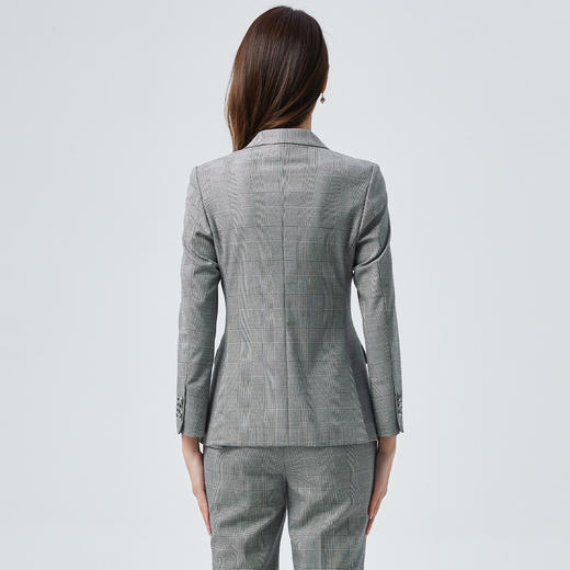 【上衣+裤子】罗蒙西装套装女士经典格纹时尚气质商务西服两件套女 商品图1