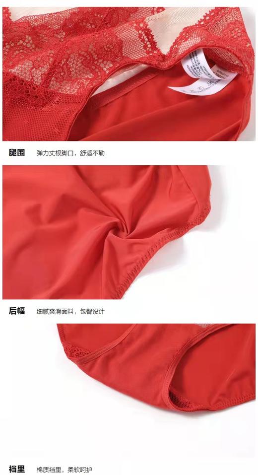 5F EmbryForm安莉芳 薄款蕾丝中低腰包臀三角内裤 商品图6