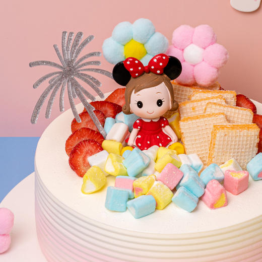 甜心公主蛋糕，草莓果馅+鲜果夹心，2磅，免费送货上门 商品图1