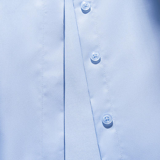 【刺绣款】罗蒙春秋新款女士衬衫简约纯色气质方领商务通勤长袖衬衫 商品图12