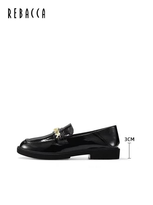 2楼瑞贝卡休闲乐福鞋通勤风时尚圆头百搭平底女鞋 商品图2