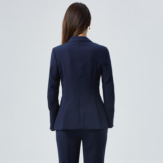 【上衣+裤子】罗蒙女士西服套装简约利落修身显瘦商务通勤西装两件套 商品图1