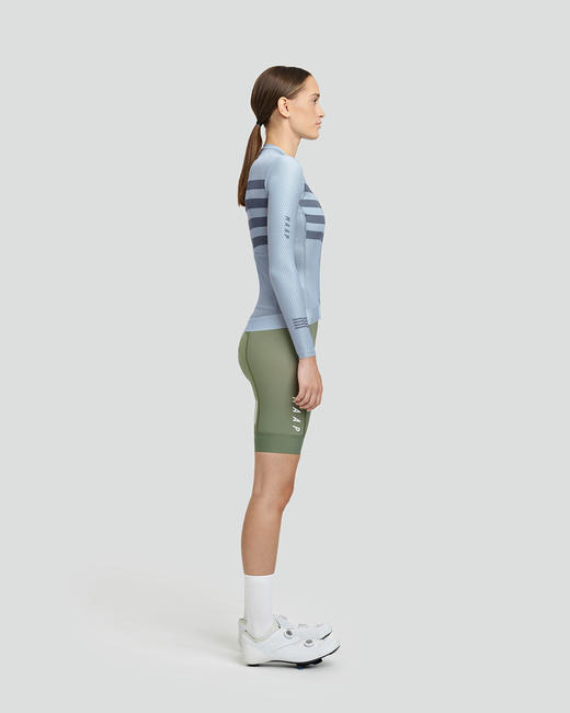 MAAP 女士 Emblem Pro Hex Jersey LS Vapor Blue 长袖骑行服 商品图3