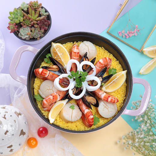 【6F】菲仕乐24厘米铸铁锅  紫色 商品图0