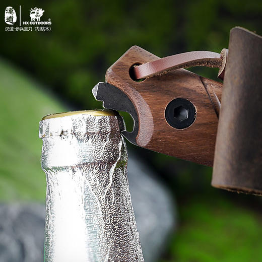 汉道步兵直刀胡桃木手柄户外生存刀 商品图8