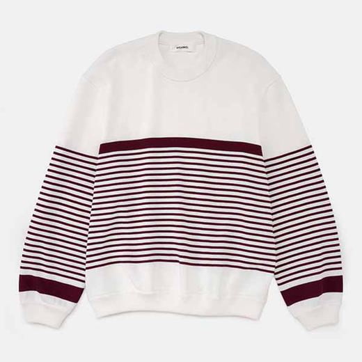 DIGAWEL  Border Sweater 条纹拼色针织卫衣 圆领宽松撞色卫衣 商品图4