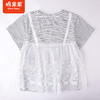 棉果果夏季女童纯棉网纱假两件短袖T恤小裙M222140222293 商品缩略图7