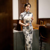 2022春夏改良长款宽边八扣旗袍日常复古修身老上海时尚旗袍  ZA5100 商品缩略图3