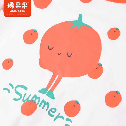 棉果果夏季女童纯棉印花短袖T恤M222140222284 商品图3