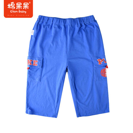 棉果果夏季男童纯棉针织七分工装裤M212201222275 商品图1