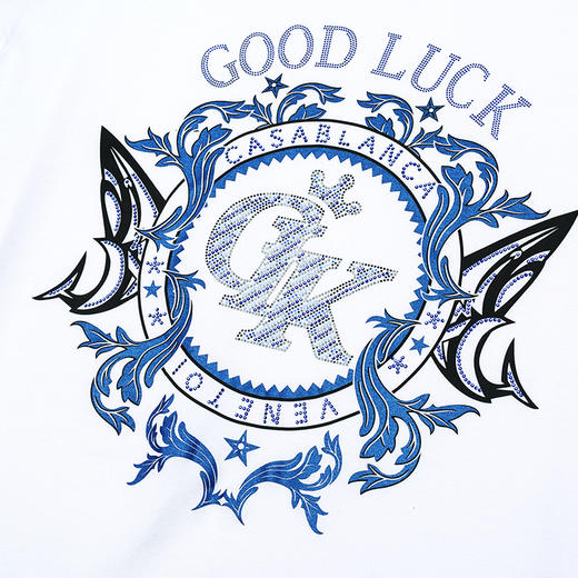GOOD LUCK/德鲨质感精梳棉弹力舒适精致图案圆领短袖T恤FY13553 商品图6