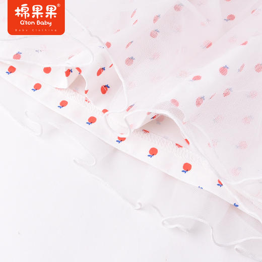 棉果果夏季女童纯棉网纱假两件短袖T恤M222140222254 商品图7