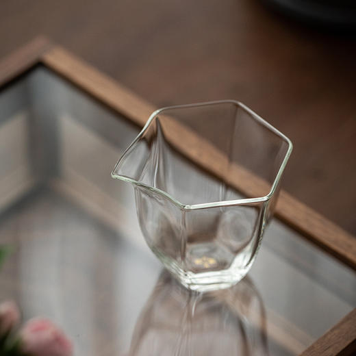 吉橙中式无把手玻璃公道杯高硼硅家用功夫茶品茗杯加厚耐高温茶具 商品图3