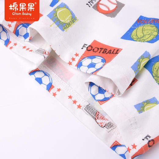 棉果果夏季男童纯棉满印短袖T恤可爱萌萌哒M212140222356 商品图4