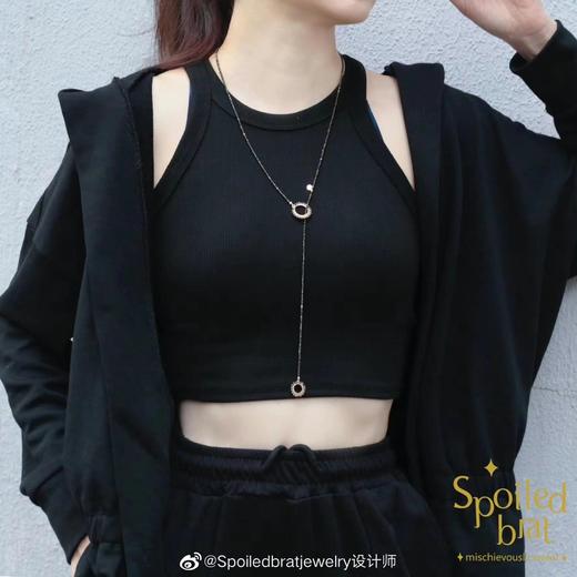 SpoiledBrat Jewelry 尖晶石同心圆长链 商品图4