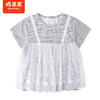 棉果果夏季女童纯棉网纱假两件短袖T恤小裙M222140222293 商品缩略图1