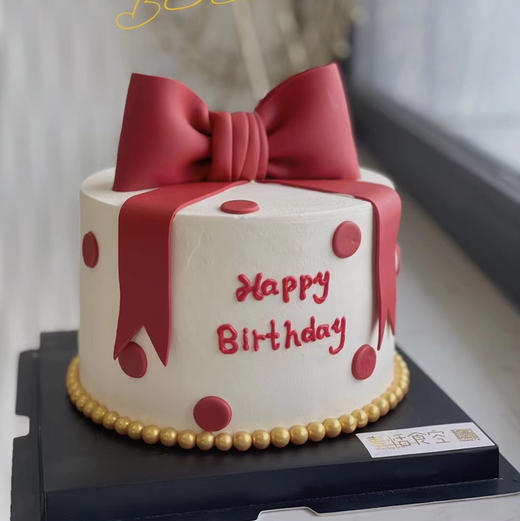 复古蝴蝶结蛋糕（翻糖提前2天预定） 商品图1