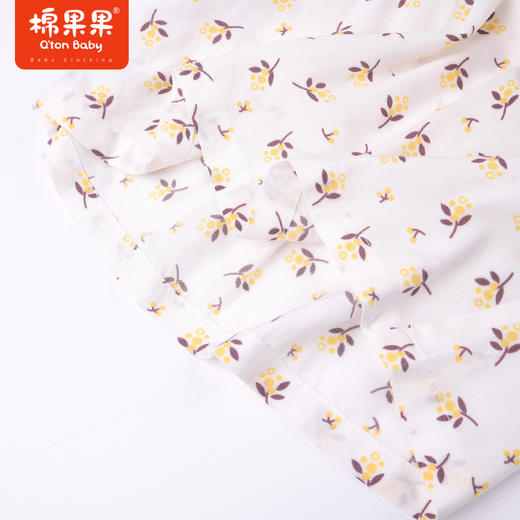 棉果果夏季女童娃娃衫飞袖T恤满印小碎花甜美可爱上衣M222140322295 商品图2