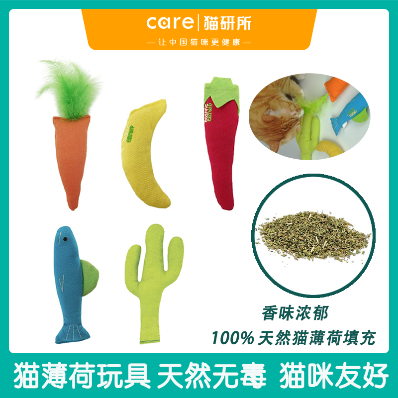 猫研所 猫咪自嗨猫薄荷填充耐咬解闷玩具  多款可选 100%天然植物填充