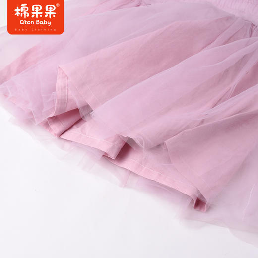 棉果果夏季女童纯棉纱纱短袖连衣裙M222701422305 商品图2