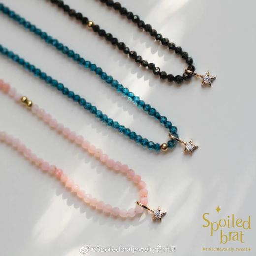 SpoiledBrat Jewelry 18k金锆石五角星项链 商品图4
