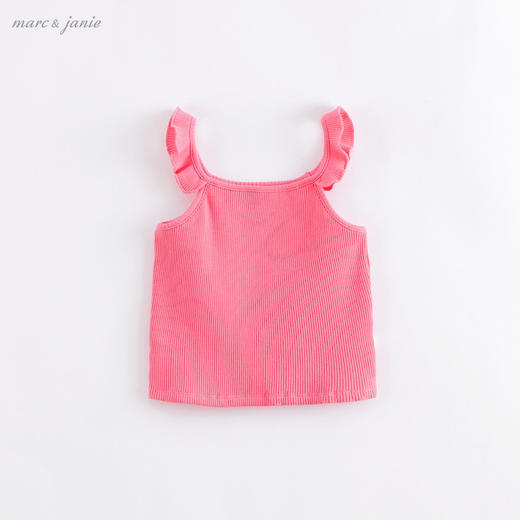 马克珍妮夏装新款 女童木耳边针织吊带背心220876 商品图4