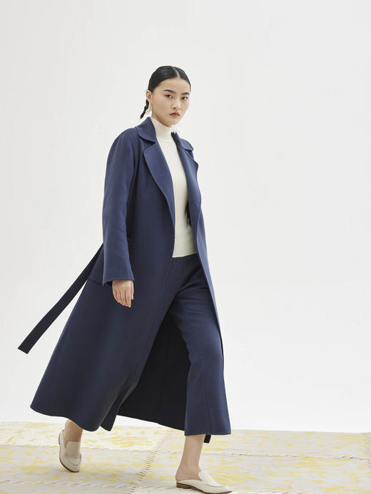 双面穿羊绒呢女长大衣SJF94W623W 商品图3