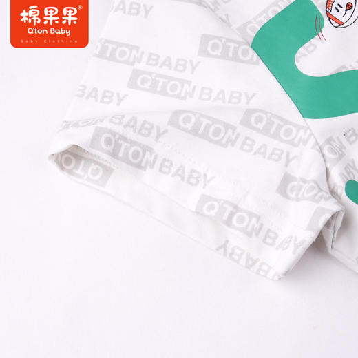 棉果果夏季男童字母纯棉满印短袖T恤M212140222271 商品图4