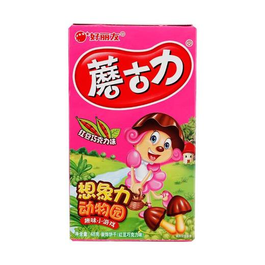 好丽友蘑古力红豆巧克力味装饰饼干 48克/盒 商品图0