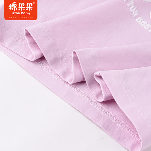 棉果果夏季女童纯棉花边翻领短袖T恤气质M222140222291 商品图4