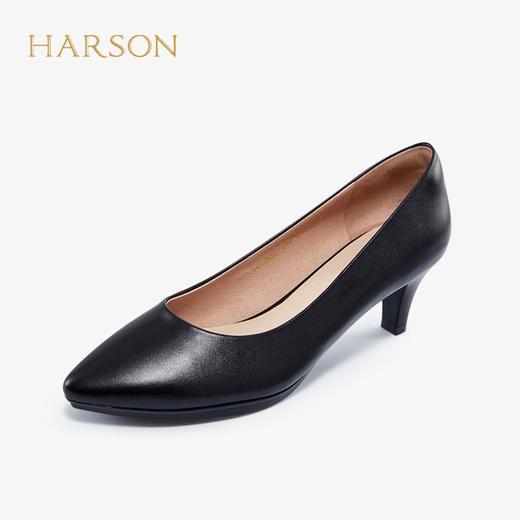 2楼HS17902尖头小跟通勤舒适羊皮和羊反绒鞋款HARSON女鞋（新百购） 商品图1