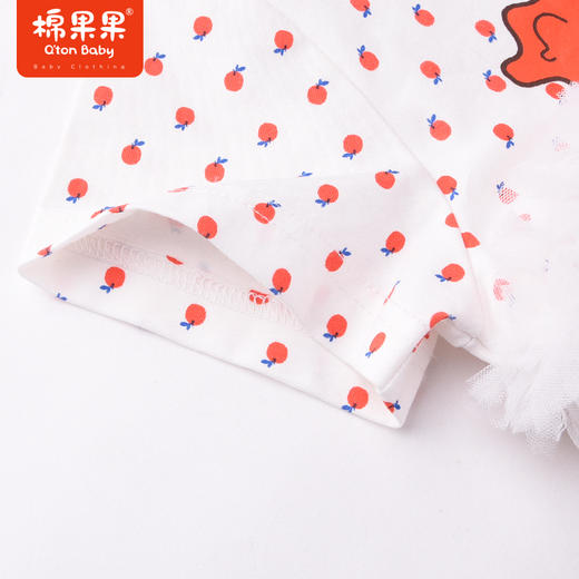 棉果果夏季女童纯棉网纱假两件短袖T恤M222140222254 商品图4