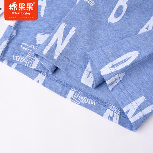 棉果果夏季男童纯棉满印花纱短袖T恤M212140222351 商品图3