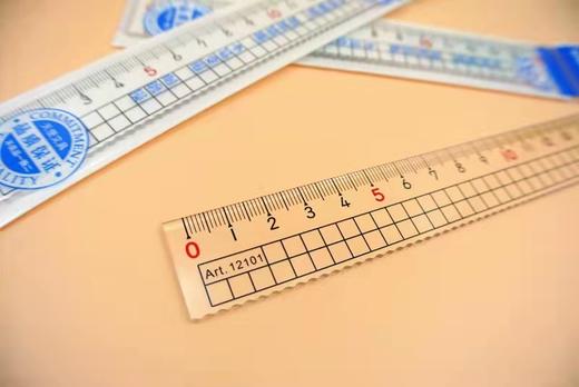 小天使有机波纹尺子15厘米20厘米2用尺学生透明波浪尺儿童绘图尺 商品图0