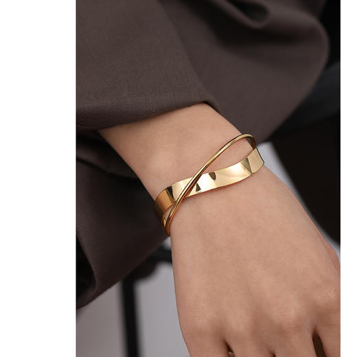 Oflye潮流饰品 金属复古手链女ins小众设计气质简约欧美时尚冷淡风手饰 商品图0