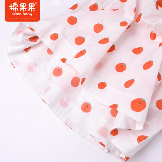 棉果果夏季女童纯棉印花短袖连衣裙M222701222257 商品图2