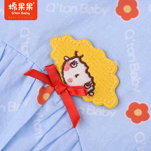 棉果果夏季女童纯棉印花短袖连衣裙M222701222258 商品图3